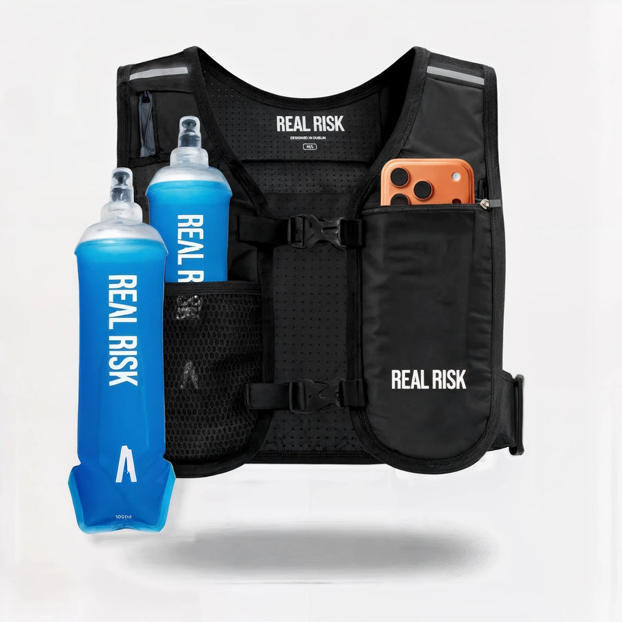 UltraX running vest with soft flask and phone
